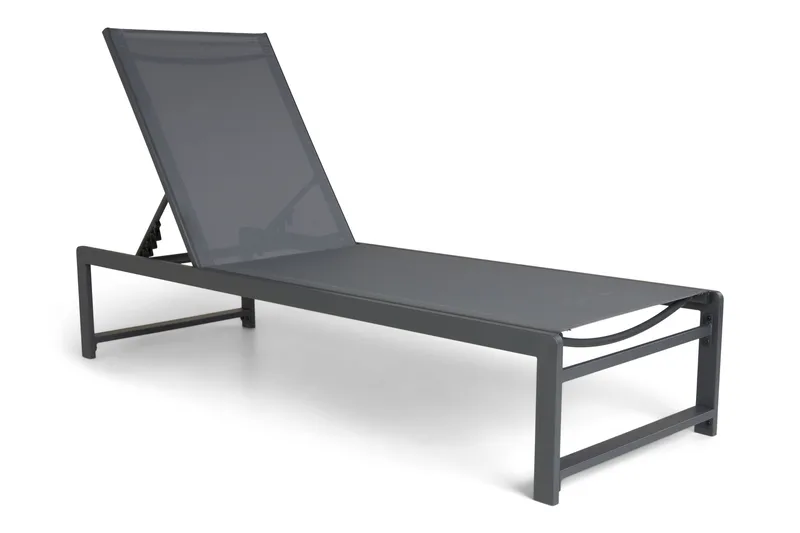 Sanna Solsäng Med Justerbart Ryggstöd - Svart - Utemöbler - Utestol & trädgårdsstol - Solsäng & Solvagnar