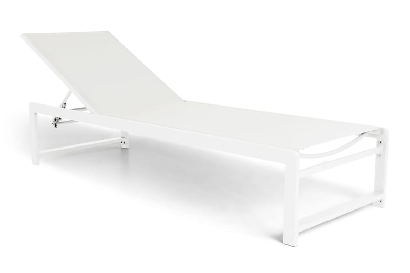 Sanna Solsäng Med Justerbart Ryggstöd - Vit - Utemöbler - Utestol & trädgårdsstol - Solsäng & Solvagnar