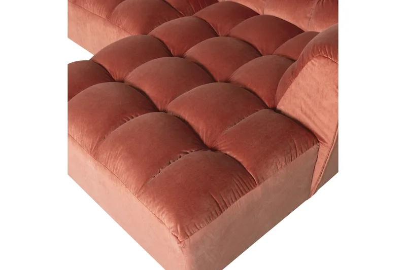 Schäslong Allure - Tvättad sammet rosa, Right - Möbler - Soffa - Hörnsoffa