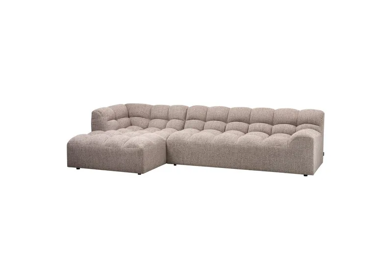 Schäslong Allure, Vävd brun melange, Vänster