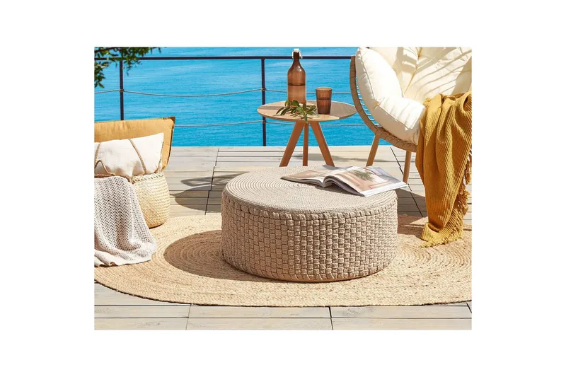 Sittpuff Mithi Beige - Beige - Utemöbler - Utestol & trädgårdsstol - Sittsäckar utomhus