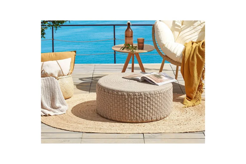 Sittpuff Mithi Beige - Beige - Utemöbler - Utestol & trädgårdsstol - Sittsäckar utomhus