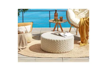Sittpuff Mithi Ljusbeige - Ljusbeige - Utemöbler - Utestol & trädgårdsstol - Sittsäckar utomhus