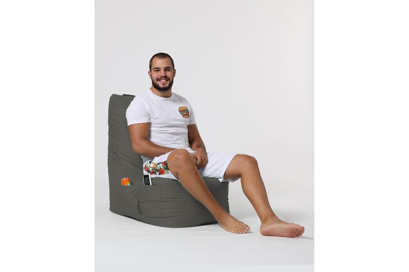 Almasi Sittsäck Utomhus 60 cm - Grå - Utemöbler - Utestol & trädgårdsstol - Sittsäckar utomhus