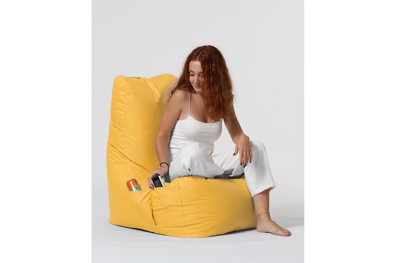 Almasi Sittsäck Utomhus 60 cm - Gul - Utemöbler - Utestol & trädgårdsstol - Sittsäckar utomhus