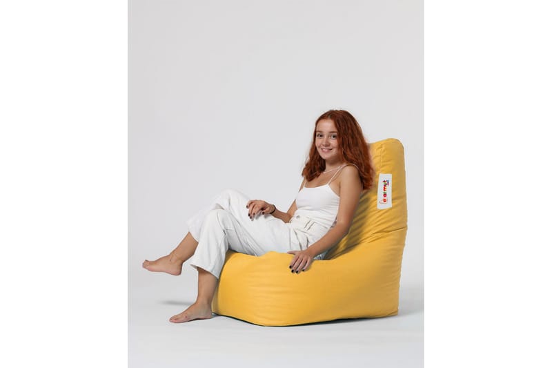 Almasi Sittsäck Utomhus 60 cm - Gul - Utemöbler - Utestol & trädgårdsstol - Sittsäckar utomhus