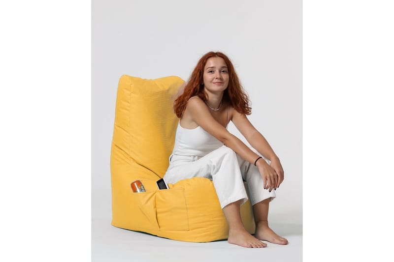 Almasi Sittsäck Utomhus 60 cm - Gul - Utemöbler - Utestol & trädgårdsstol - Sittsäckar utomhus