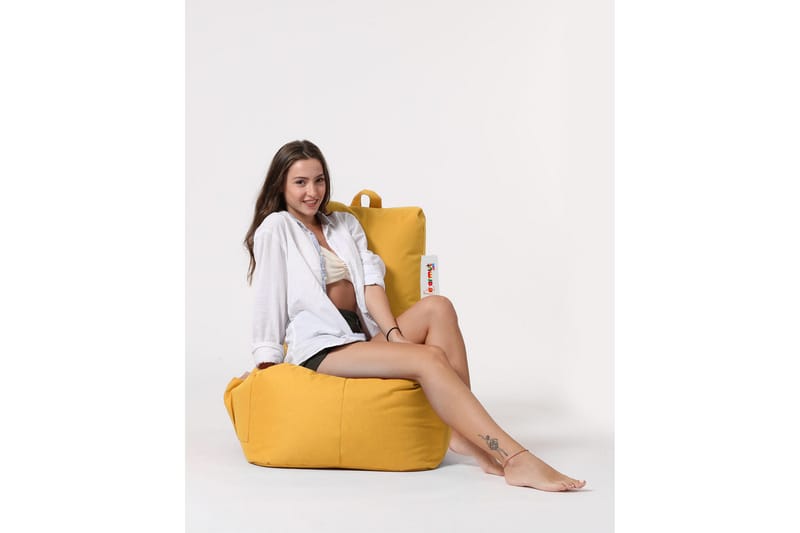 Almasi Sittsäck Utomhus 60 cm - Gul - Utemöbler - Utestol & trädgårdsstol - Sittsäckar utomhus