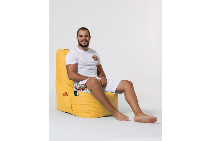 Almasi Sittsäck Utomhus 60 cm - Gul - Utemöbler - Utestol & trädgårdsstol - Sittsäckar utomhus
