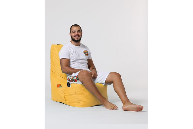 Almasi Sittsäck Utomhus 60 cm - Gul - Utemöbler - Utestol & trädgårdsstol - Sittsäckar utomhus