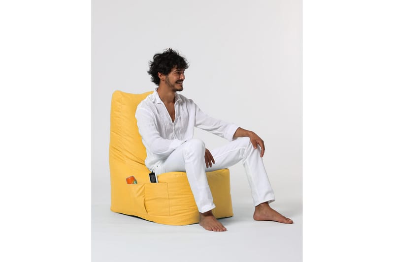 Almasi Sittsäck Utomhus 60 cm - Gul - Utemöbler - Utestol & trädgårdsstol - Sittsäckar utomhus