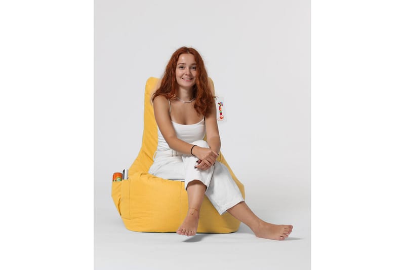 Almasi Sittsäck Utomhus 60 cm - Gul - Utemöbler - Utestol & trädgårdsstol - Sittsäckar utomhus