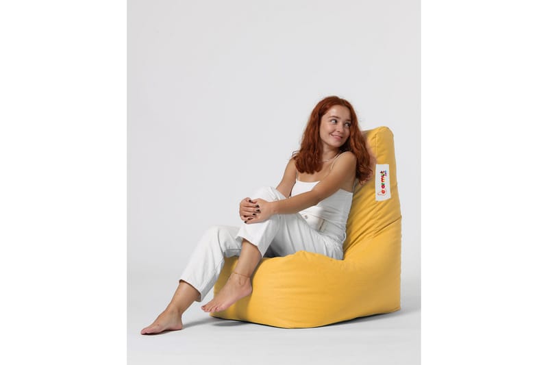 Almasi Sittsäck Utomhus 60 cm - Gul - Utemöbler - Utestol & trädgårdsstol - Sittsäckar utomhus