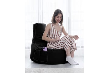 Sittsäck Utomhus Vikki 70 cm Svart - Utemöbler - Utestol & trädgårdsstol - Sittsäckar utomhus