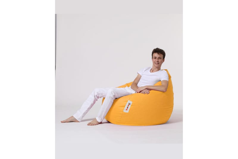 Sittsäckar utomhus Hunny Sittsäck Utomhus 115 cm Gul - Utemöbler - Utestol & trädgårdsstol - Sittsäckar utomhus