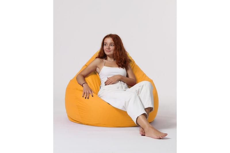 Sittsäckar utomhus Hunny Sittsäck Utomhus 115 cm Gul - Utemöbler - Utestol & trädgårdsstol - Sittsäckar utomhus