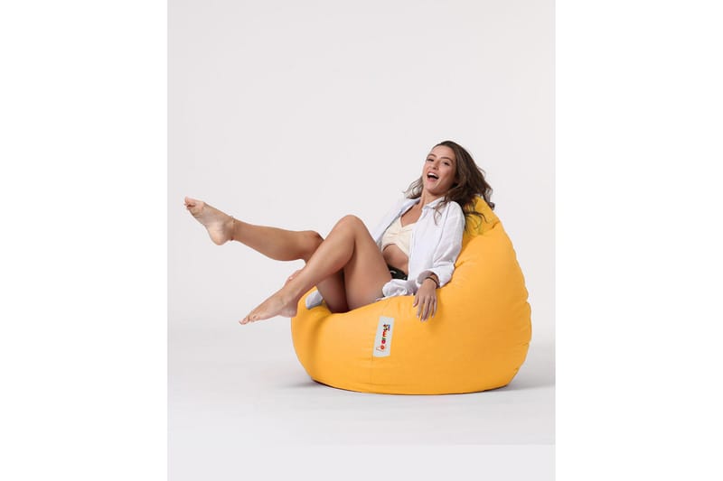 Sittsäckar utomhus Hunny Sittsäck Utomhus 115 cm Gul - Utemöbler - Utestol & trädgårdsstol - Sittsäckar utomhus