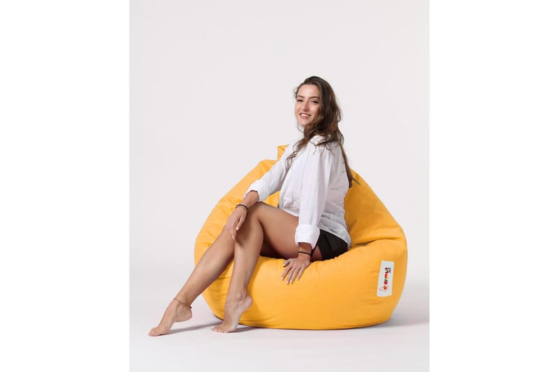 Sittsäckar utomhus Hunny Sittsäck Utomhus 115 cm Gul - Utemöbler - Utestol & trädgårdsstol - Sittsäckar utomhus
