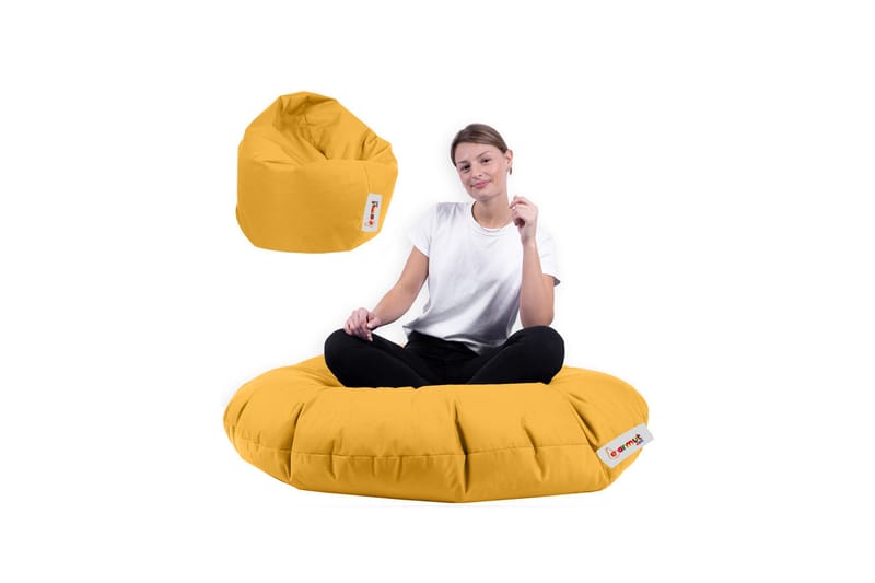 Tasmina Sittsäck Utomhus 65 cm - Gul - Utemöbler - Utestol & trädgårdsstol - Sittsäckar utomhus