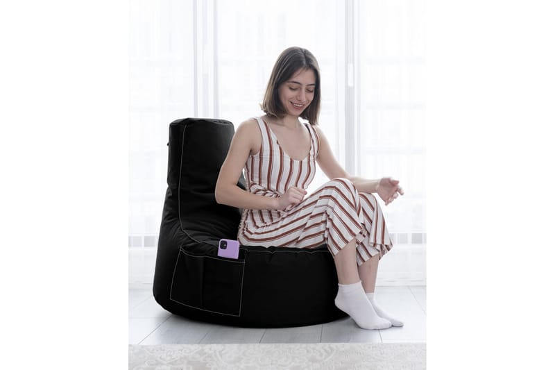 Vikki Sittsäck Utomhus 70 cm - Svart - Utemöbler - Utestol & trädgårdsstol - Sittsäckar utomhus
