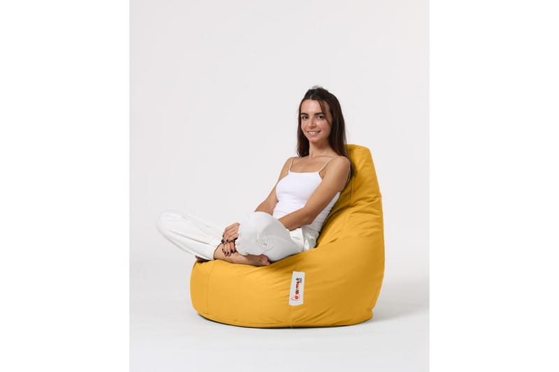 Vinna Sittsäck Utomhus 80 cm - Gul - Utemöbler - Utestol & trädgårdsstol - Sittsäckar utomhus