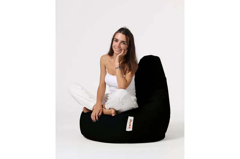 Vinna Sittsäck Utomhus 80 cm, Svart