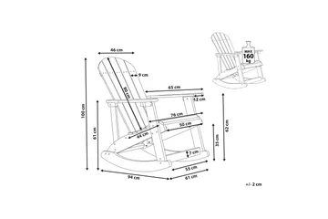 Sjurby Gungstol utomhus - Röd - Utemöbler - Utestol & trädgårdsstol - Gungstol utomhus