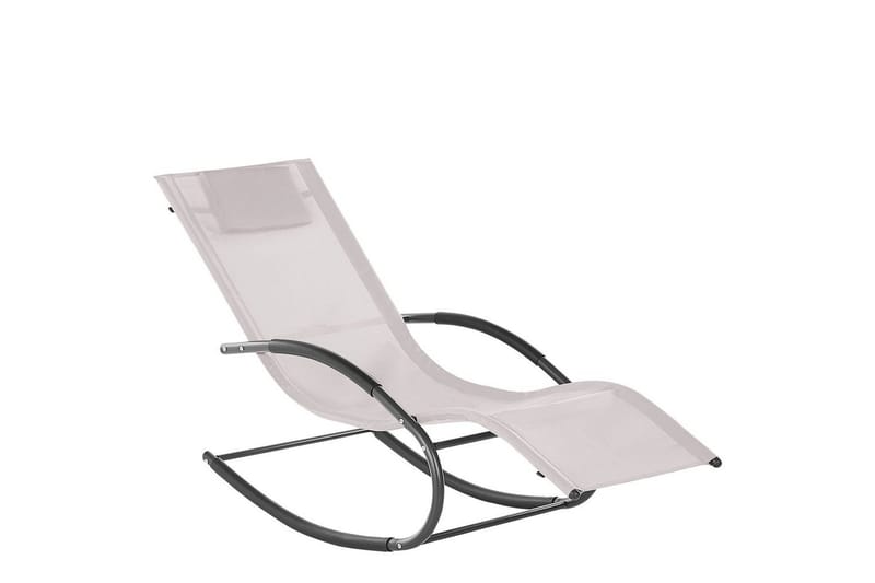 Solsäng Carano II - Beige, svart - Utemöbler - Utestol & trädgårdsstol - Solsäng & Solvagnar