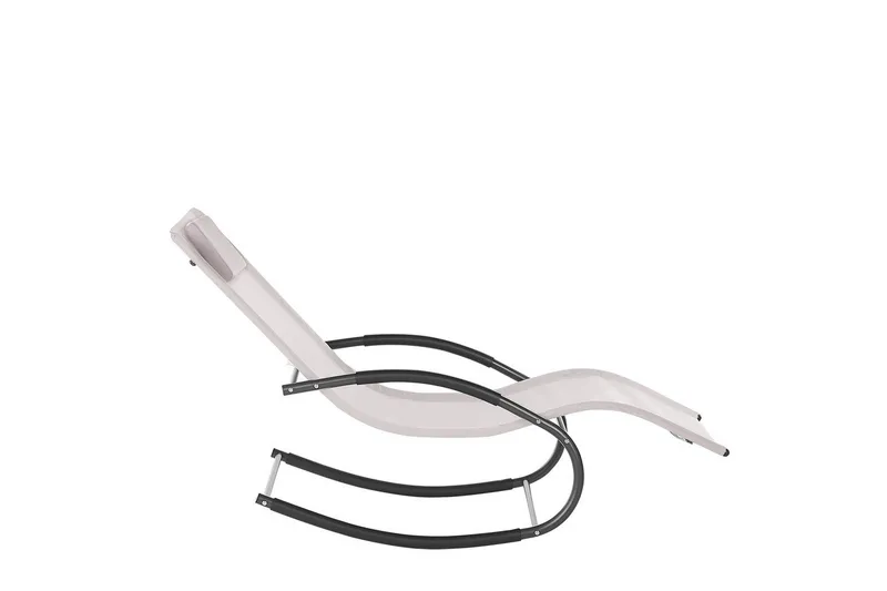 Solsäng Carano II - Beige, svart - Utemöbler - Utestol & trädgårdsstol - Solsäng & Solvagnar