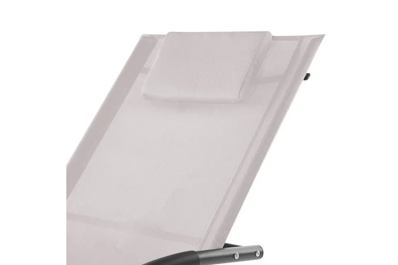 Solsäng Carano II - Beige, svart - Utemöbler - Utestol & trädgårdsstol - Solsäng & Solvagnar