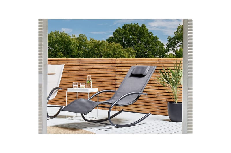 Solsäng Carano II - Grå, svart - Utemöbler - Utestol & trädgårdsstol - Solsäng & Solvagnar
