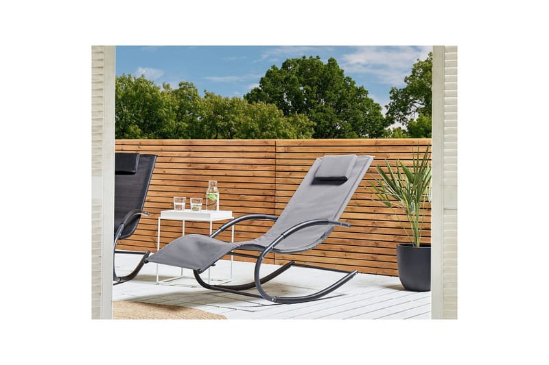Solsäng Carano II - Ljusgrå, svart - Utemöbler - Utestol & trädgårdsstol - Solsäng & Solvagnar
