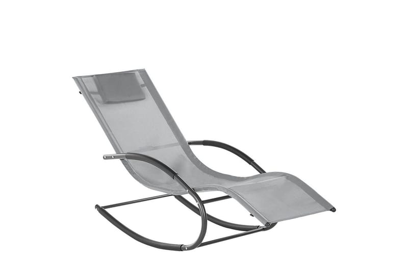 Solsäng Carano II, Ljusgrå, svart