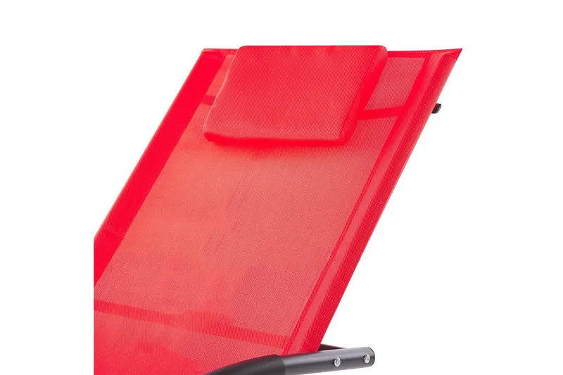 Solsäng Carano II - Röd, Svart - Utemöbler - Utestol & trädgårdsstol - Solsäng & Solvagnar