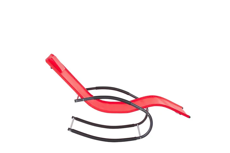 Solsäng Carano II - Röd, Svart - Utemöbler - Utestol & trädgårdsstol - Solsäng & Solvagnar