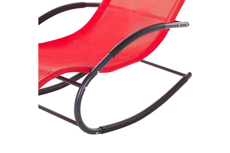 Solsäng Carano II - Röd, Svart - Utemöbler - Utestol & trädgårdsstol - Solsäng & Solvagnar