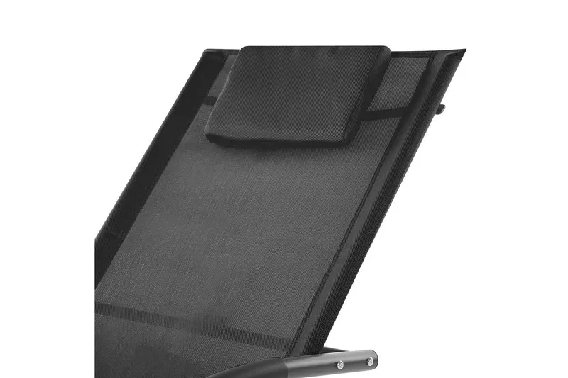 Solsäng Carano II - Svart - Utemöbler - Utestol & trädgårdsstol - Solsäng & Solvagnar