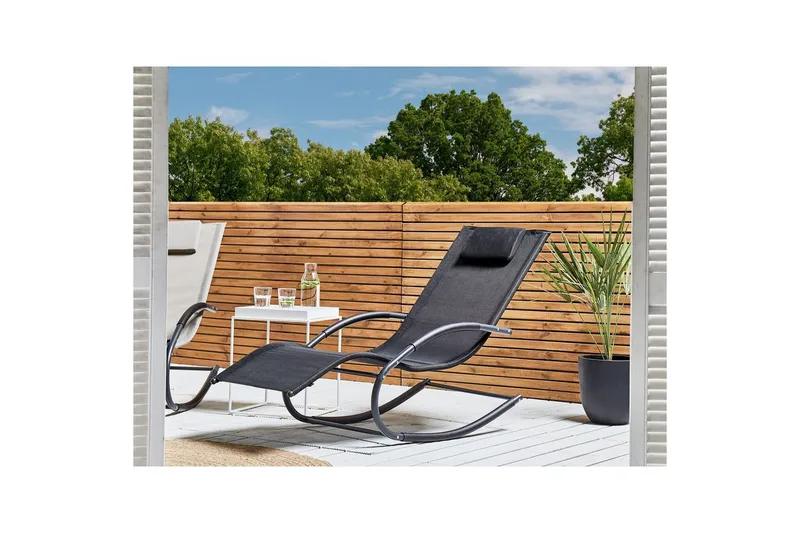 Solsäng Carano II - Svart - Utemöbler - Utestol & trädgårdsstol - Solsäng & Solvagnar