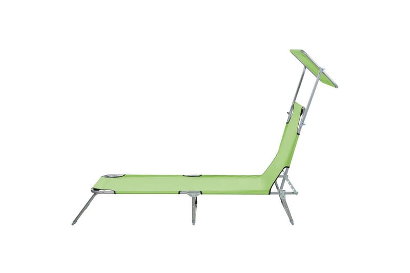 Solsäng Foligno - Grön, Silver - Utemöbler - Utestol & trädgårdsstol - Solsäng & Solvagnar