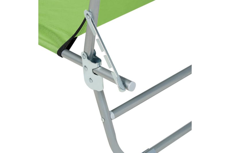 Solsäng Foligno - Grön, Silver - Utemöbler - Utestol & trädgårdsstol - Solsäng & Solvagnar