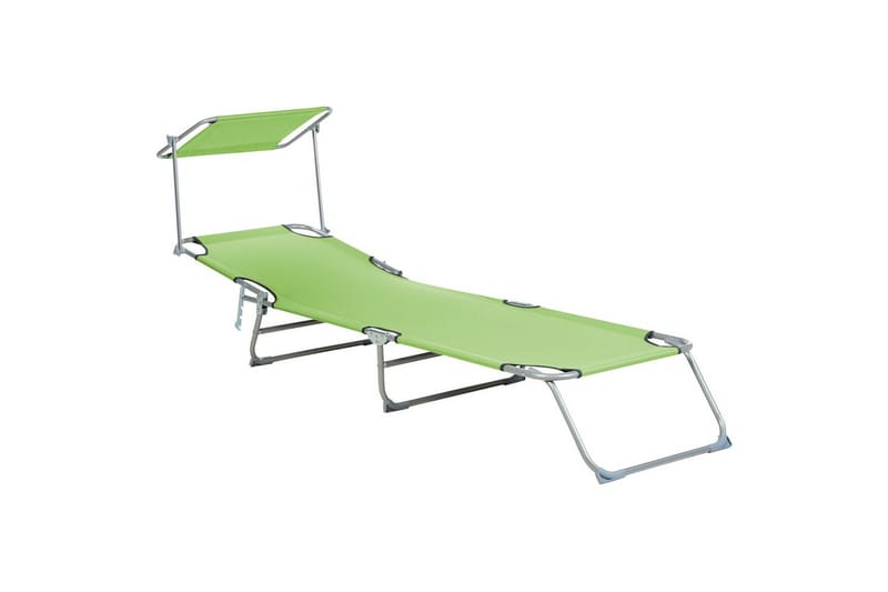 Solsäng Foligno - Grön, Silver - Utemöbler - Utestol & trädgårdsstol - Solsäng & Solvagnar