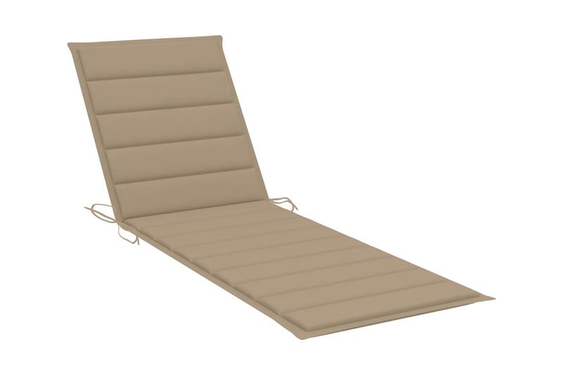 Solsäng med dynor 2 personer bambu - Beige - Utemöbler - Utestol & trädgårdsstol - Solsäng & Solvagnar