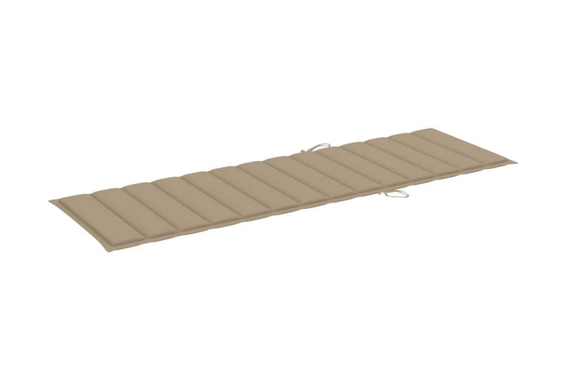 Solsäng med dynor 2 personer bambu - Beige - Utemöbler - Utestol & trädgårdsstol - Solsäng & Solvagnar