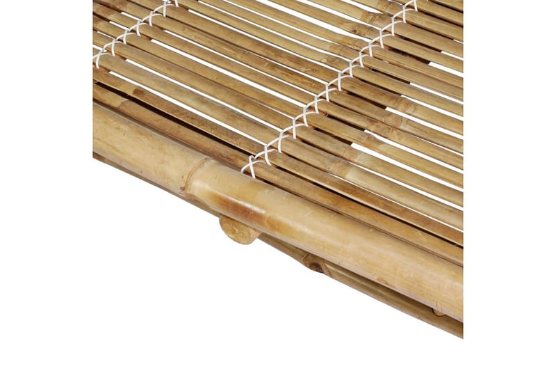 Solsäng med dynor 2 personer bambu - Beige - Utemöbler - Utestol & trädgårdsstol - Solsäng & Solvagnar