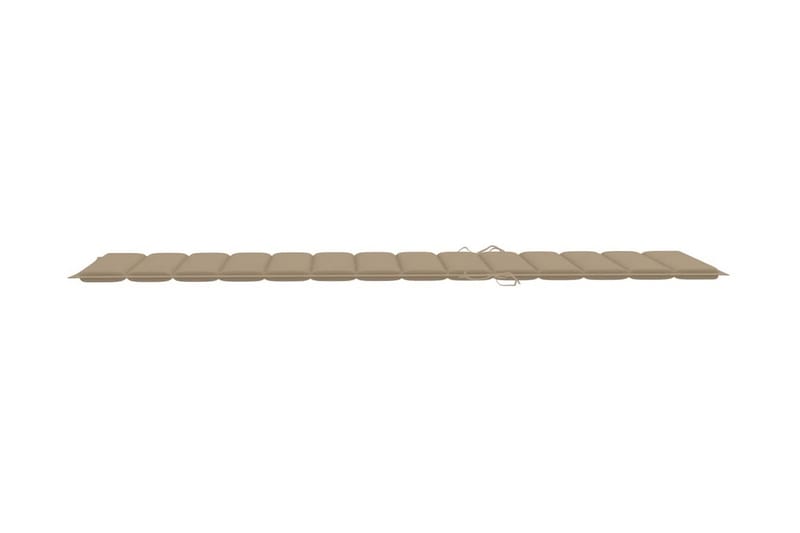 Solsäng med dynor 2 personer bambu - Beige - Utemöbler - Utestol & trädgårdsstol - Solsäng & Solvagnar