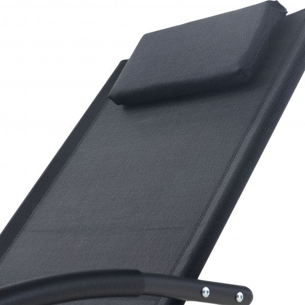 Solsäng med gungfunktion | Svart texturerad | 146×62×89 cm | Havstenssund 2026 - Utemöbler - Utestol & trädgårdsstol - Solsäng & Solvagnar