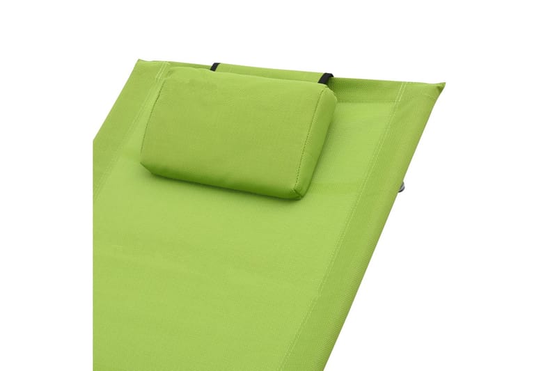 Solsäng med kudde grön textilene - Grön - Solsäng & Solvagnar