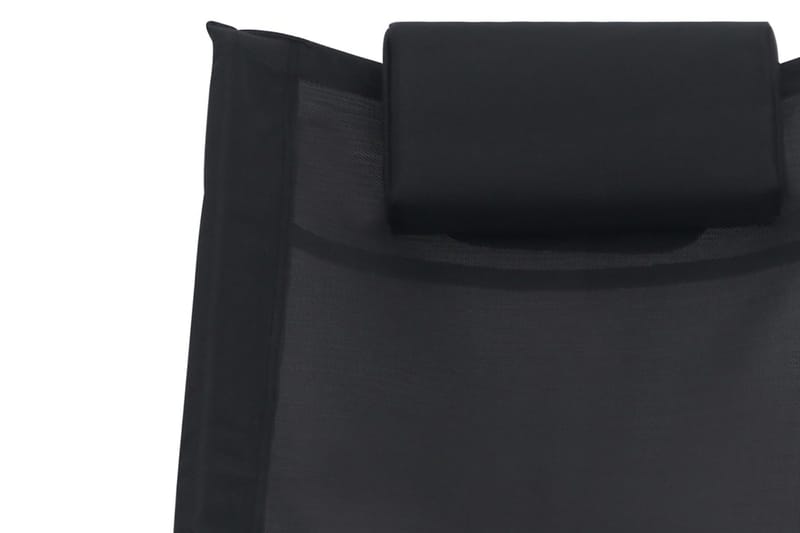 Solsäng med kudde svart textilene - Svart - Solsäng & Solvagnar