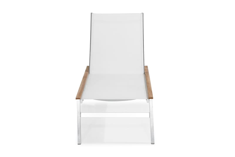 Båstad Solsäng - Teak/Borstad aluminium - Utemöbler - Utestol & trädgårdsstol - Solsäng & Solvagnar