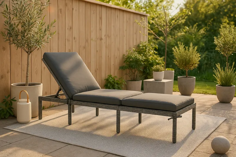 Bilbao Solsäng med Dyna - Grå - Utemöbler - Utestol & trädgårdsstol - Solsäng & Solvagnar